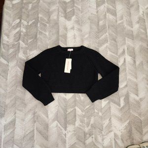 Design History Girls Cropped black sweater sz L (12)